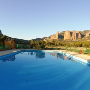 piscina panoramica en el camping armalygal